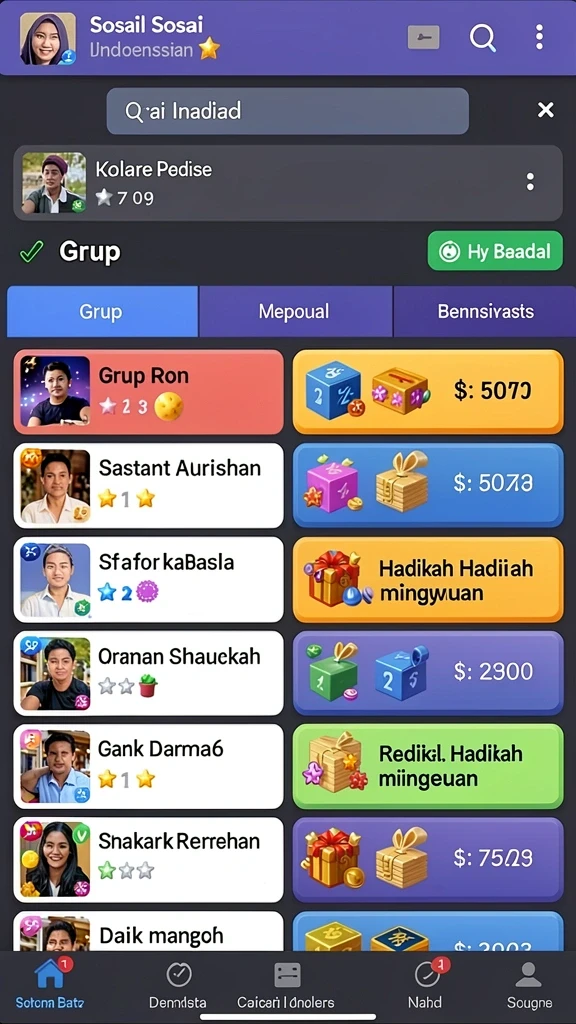 supervip - Tampilan menu utama yang menarik dan mudah dinavigasi.